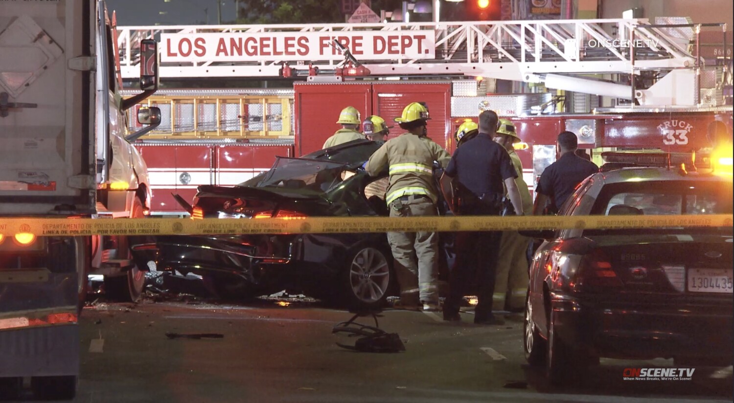 Officers were chasing motorist at time of deadly crash, LAPD report says