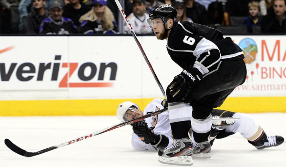 Kings rookie Jake Muzzin has three power-play goals and seven power-play points.