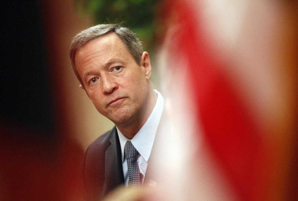 Maryland Gov. Martin O'Malley on the opening day of the 2012 legislative session.