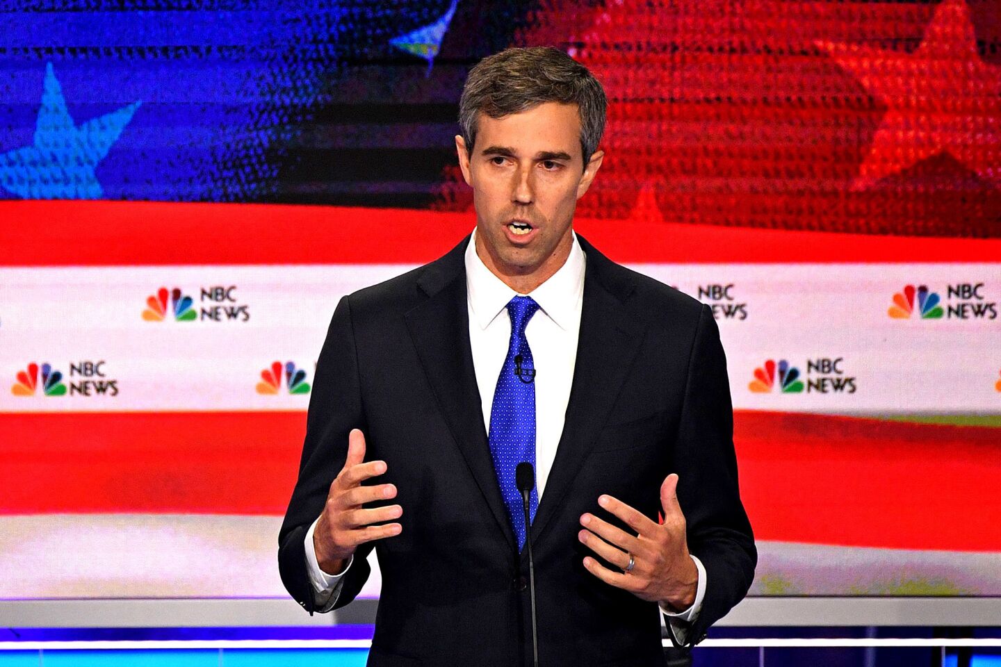 Former Texas Rep. Beto O'Rourke, shown here, got into a spat with fellow Texan Julián Castro over immigration reform when O'Rourke stressed the importance of prosecuting human traffickers and drug smugglers. Castro argued that there are other laws that enable them to be prosecuted.