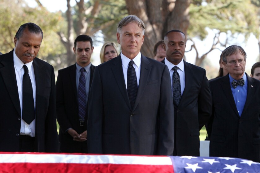 Mark Harmon, center, stars in "NCIS" on CBS, which won the audience award for a drama at the Monte-Carlo fest.