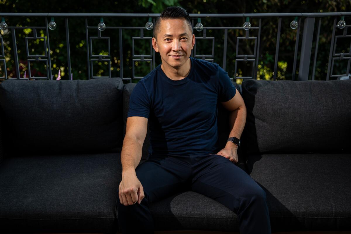 Author Viet Thanh Nguyen at home.