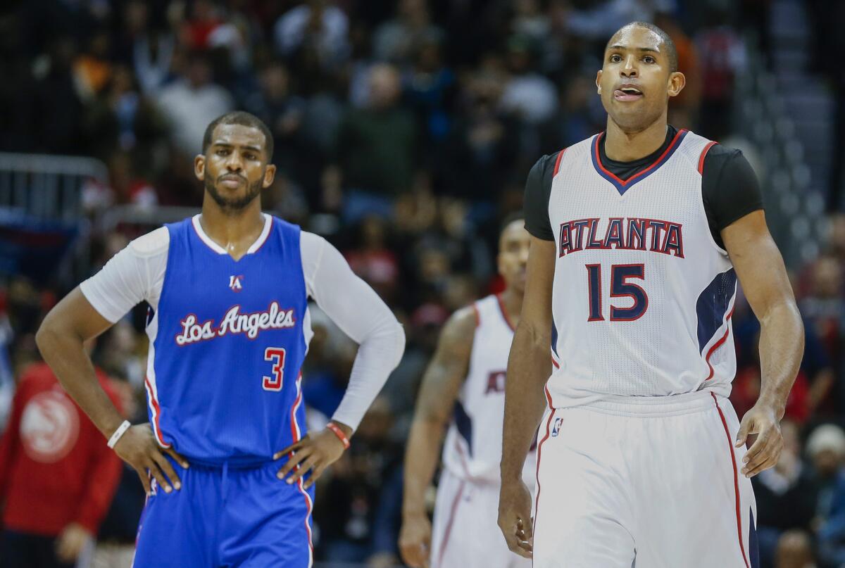 Chris Paul had 19 points with seven assists and five steals in the Clippers' 107-104 loss Tuesday to the Atlanta Hawks.