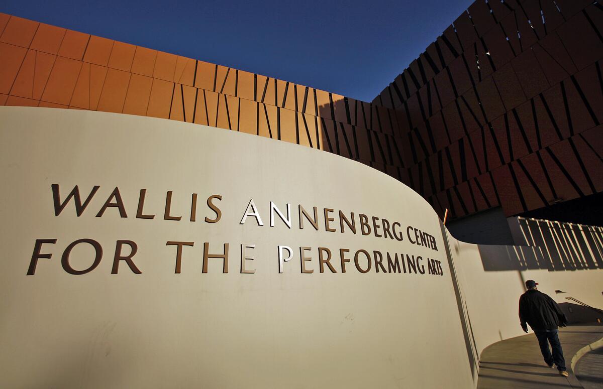 A view of the Wallis Annenberg Center for the Performing Arts in Beverly Hills.