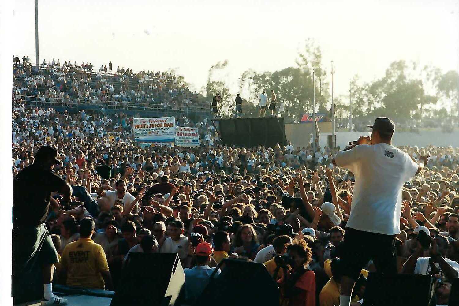 Cypress Hill and audience at Lollapalooza in 1995
