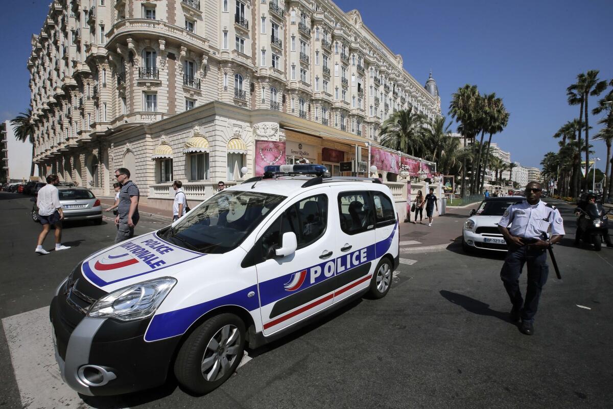 The Carlton hotel in Cannes, France, the scene of a daylight jewelry heist Sunday that netted $53 million in jewels.