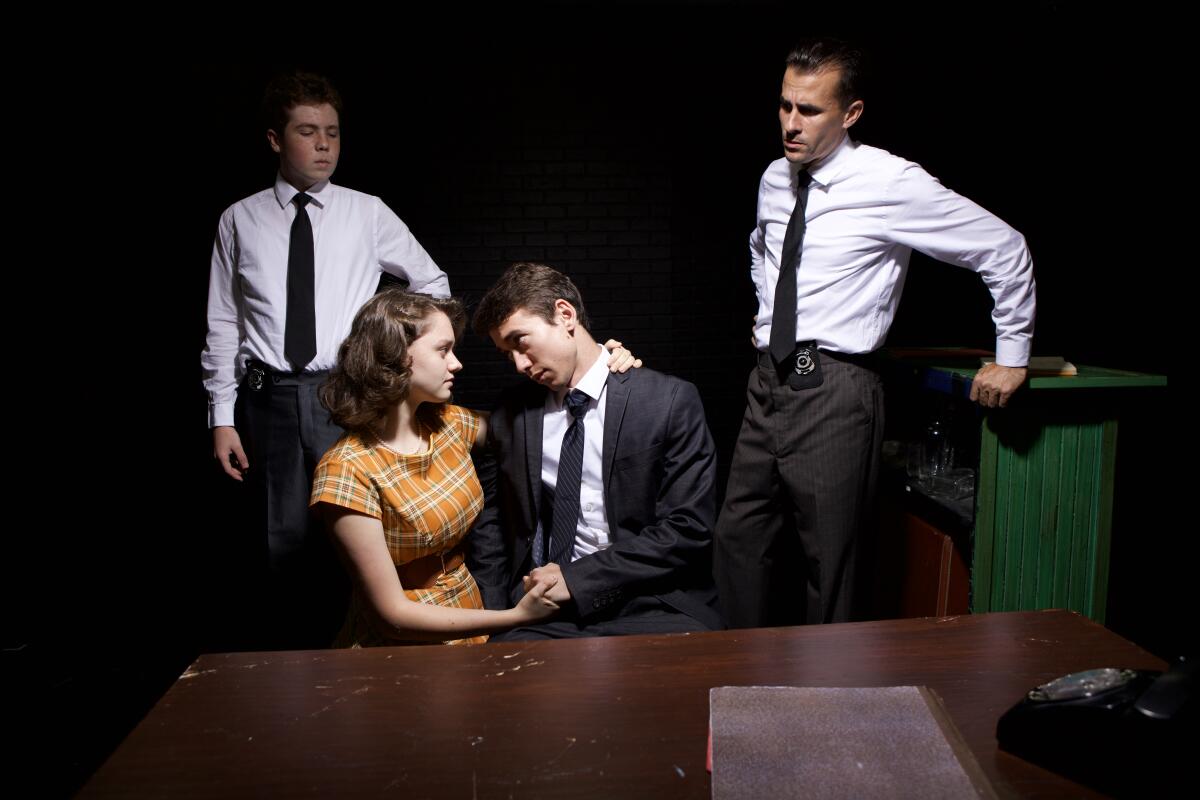 Cast members in Theatre School @ North Coast Rep’s next student production D.O.A.