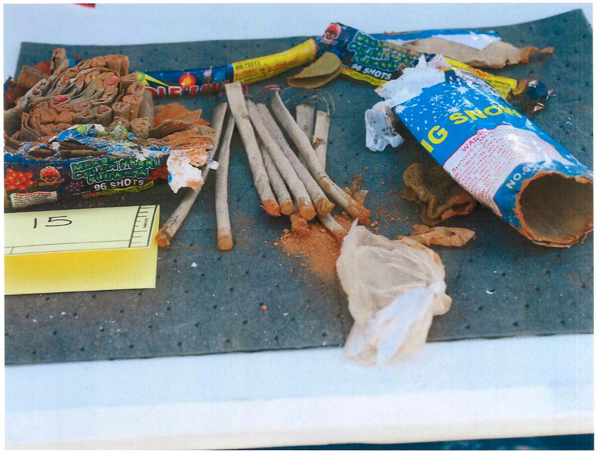 An FBI image shows fireworks tubes it says were found in a backpack disposed of by friends of Boston Marathon bombing suspect Dzhokhar Tsarnaev.