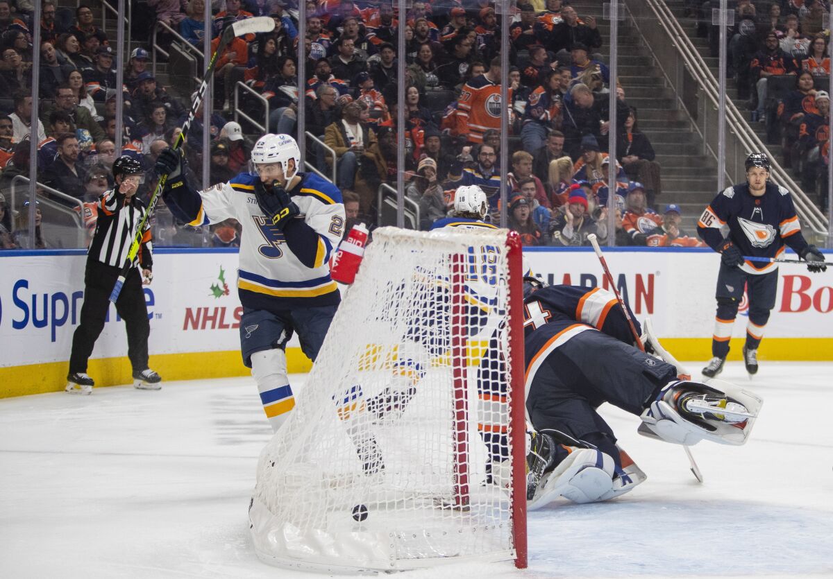 Kyrou keeps Blues warm with 2 goals in 6-4 win vs Wild - The San