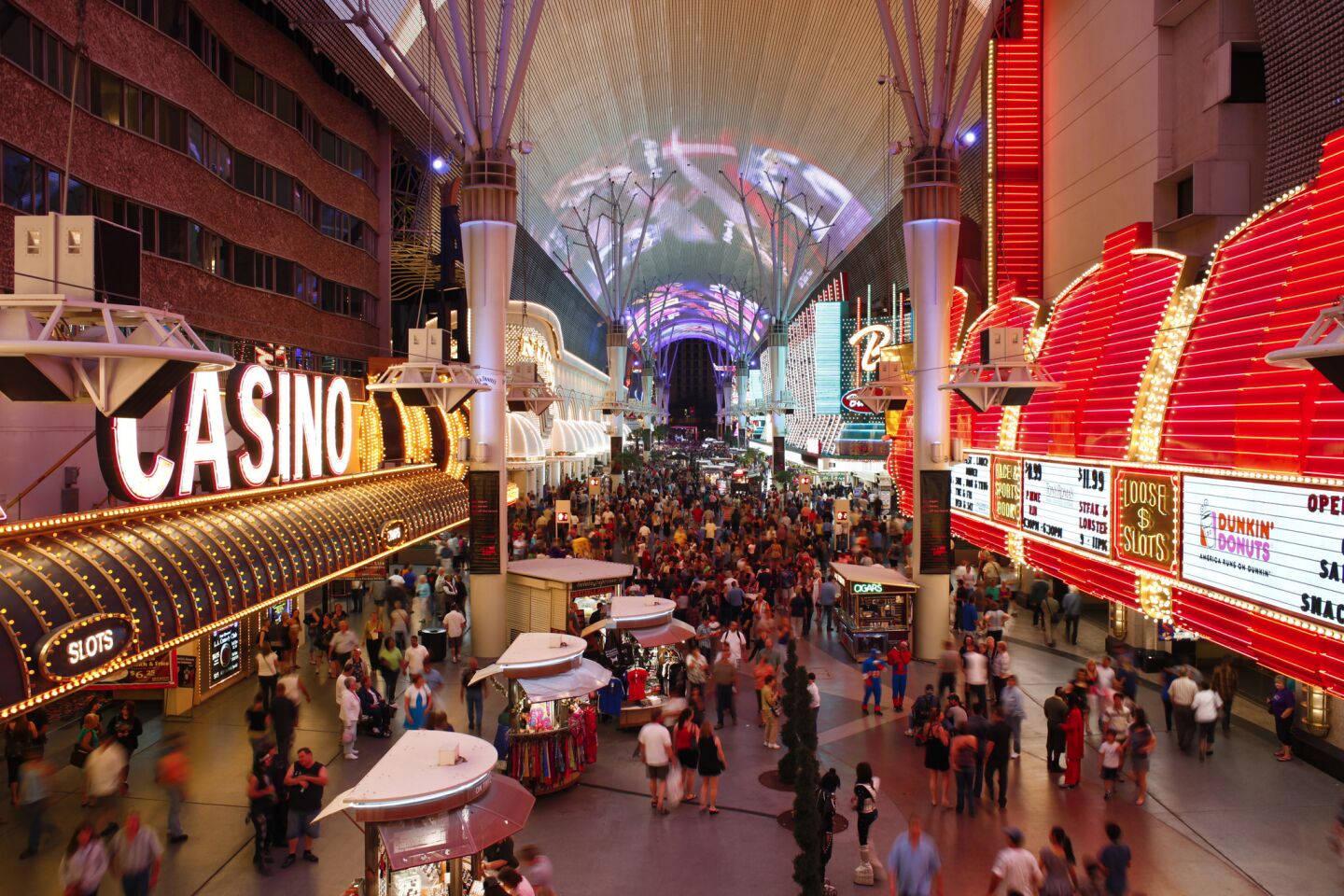 The Freemont Street Experience in downtown Las Vegas was designed by Jon Jerde.