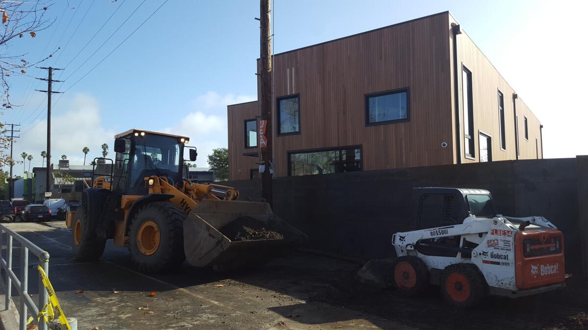 Renovation appears to be nearing completion on the first structure in an office complex Snap leased off Venice Boulevard.