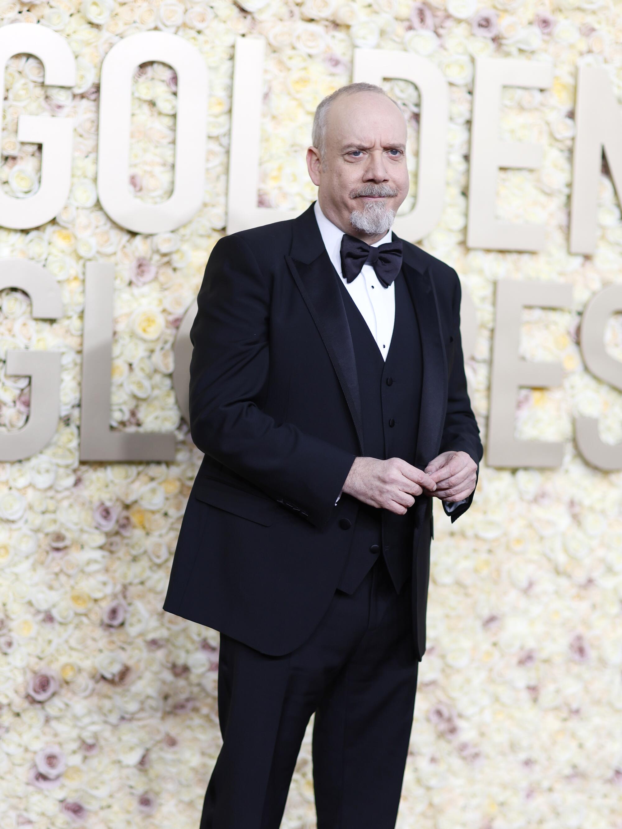 Paul Giamatti on the red carpet of the 81st Annual Golden Globe Awards held at the Beverly Hilton Hotel on January 7, 2024.