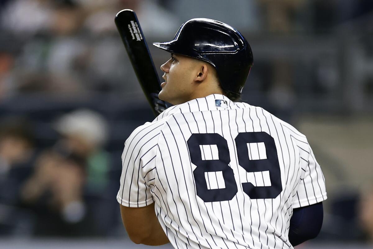 Yankees rookie outfielder Jasson Domínguez has torn elbow ligament, needs  Tommy John surgery - The San Diego Union-Tribune