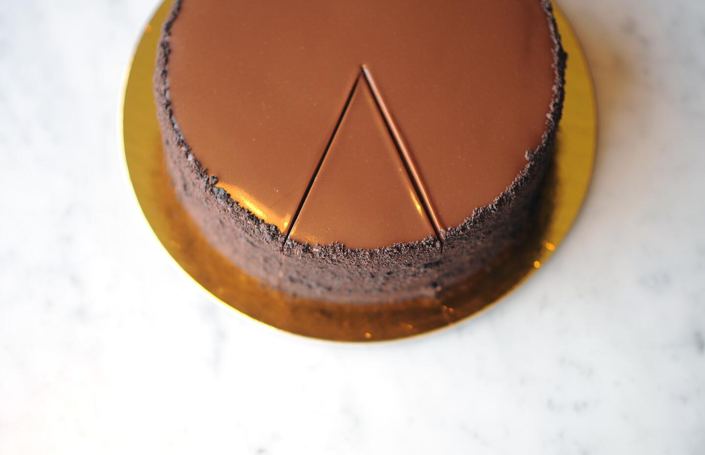 Na Young Ma's chocolate espresso layer cake at Proof Bakery in Atwater Village