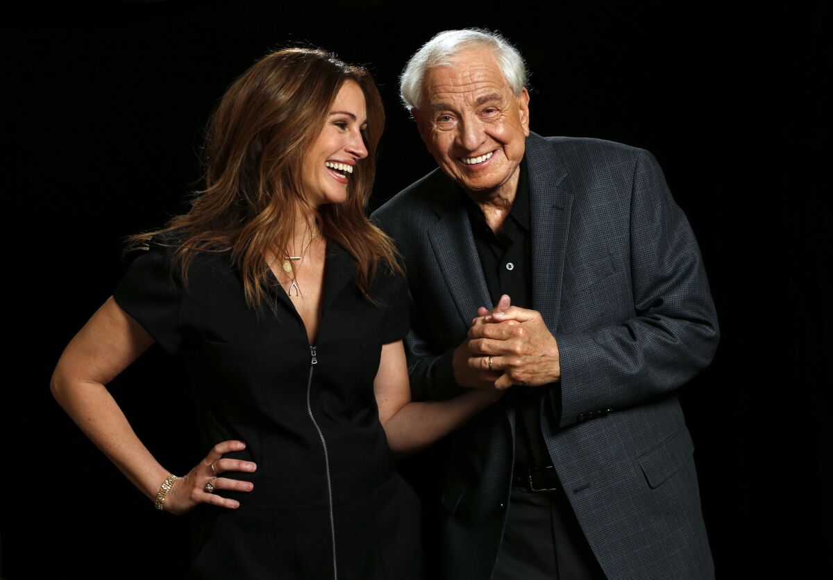 Garry Marshall in April with Julia Roberts. Their latest film together was this year's "Mother's Day."