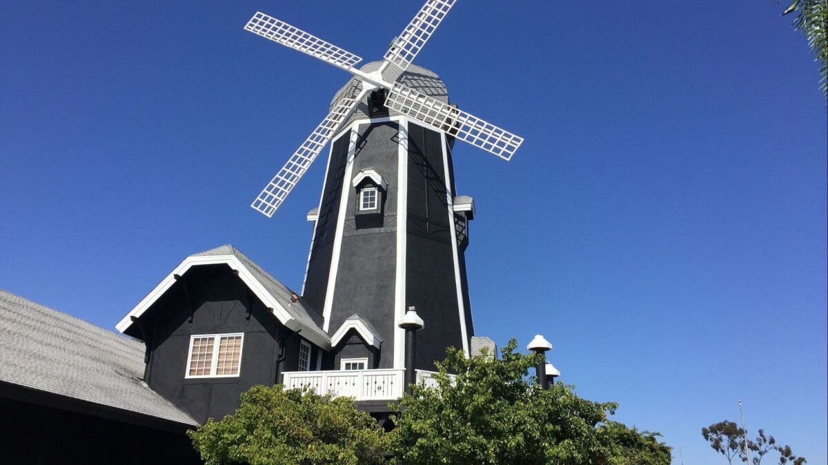 The iconic 1982 windmill building at Palomar Airport Road and Interstate 5 in Carlsbad will soon be transformed into the Windmill Food Hall, opening in late September in Carlsbad.