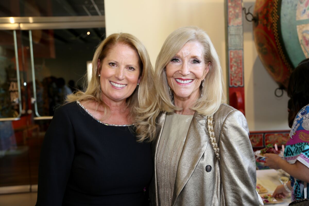 Table for 10 founder Kristin Martin and title sponsor Mary Murfey are shown at the dinner event held at Bowers Museum.