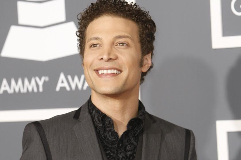 Justin Guarini attends the 2011 Grammy Awards in Los Angeles.