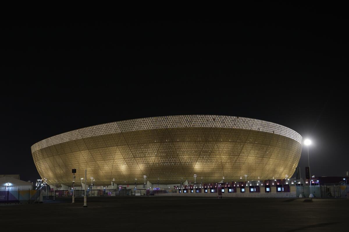 En foto del 12 de noviembre un vistazo al estadio Lusail en Doha, Qatar.