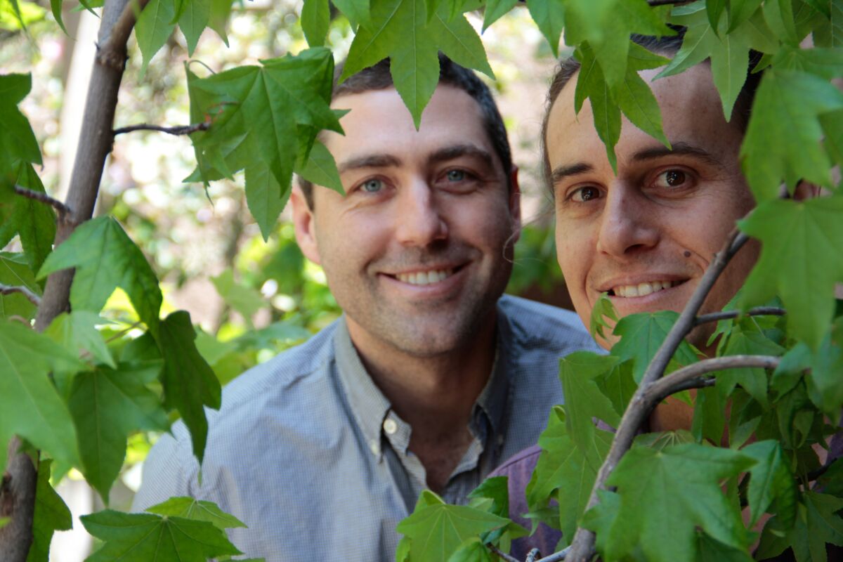 Jeff Robbins (left) and Ari Tenenbaum of Revolution Landscape have worked on the idea for Instant Plant Food since 2018.