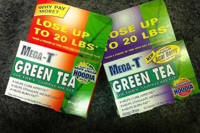 Mega-T Green Tea Dietary Supplement is sold at drugstores.