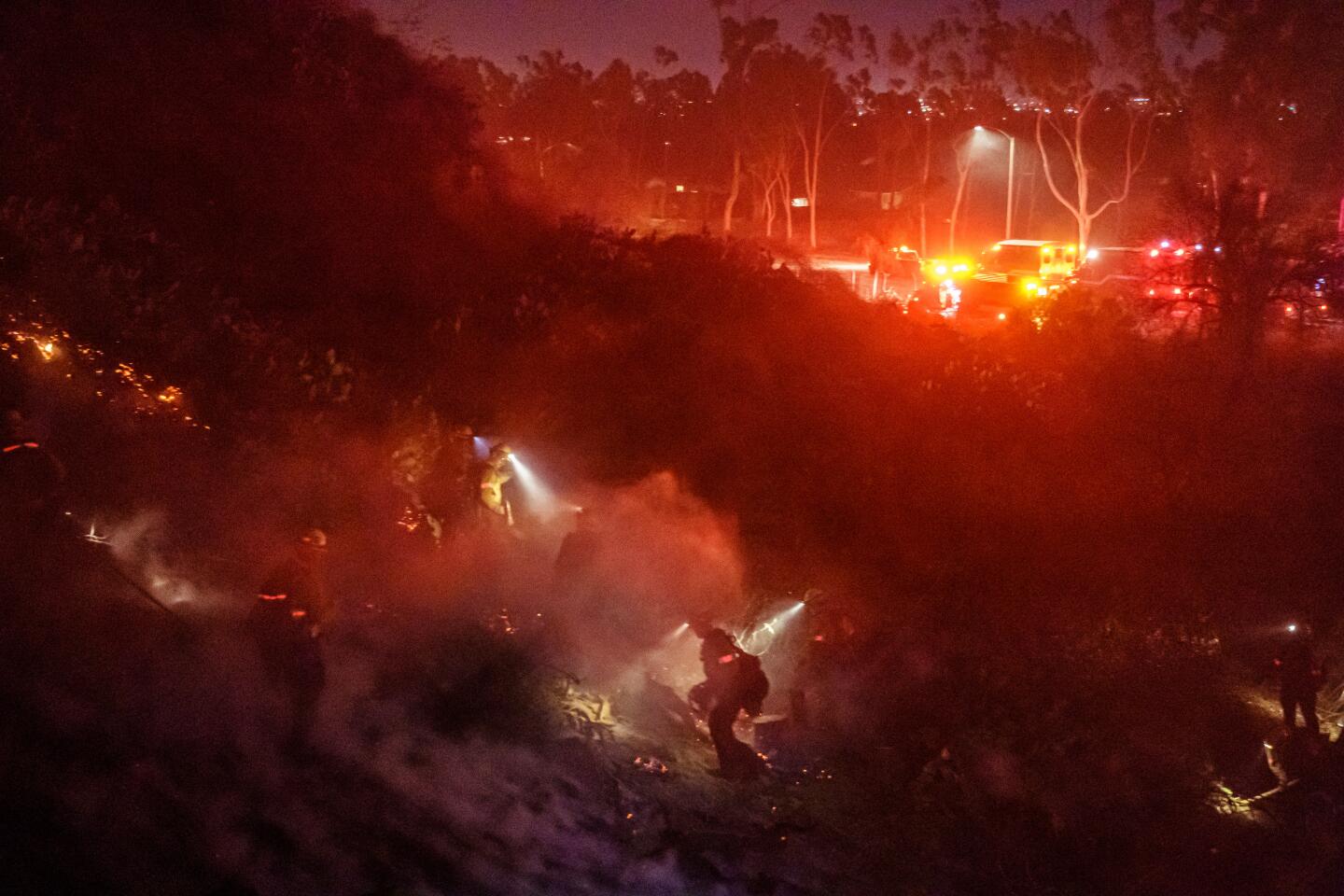 Smoke rises from the Castlewood fire.