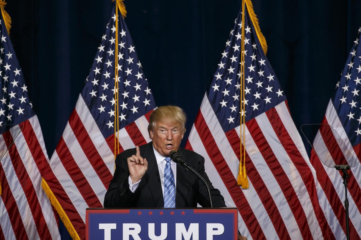 Republican presidential candidate Donald Trump lays out his immigration policy in detail, at a rally in Phoenix, Ariz., on Aug. 31, 2016.