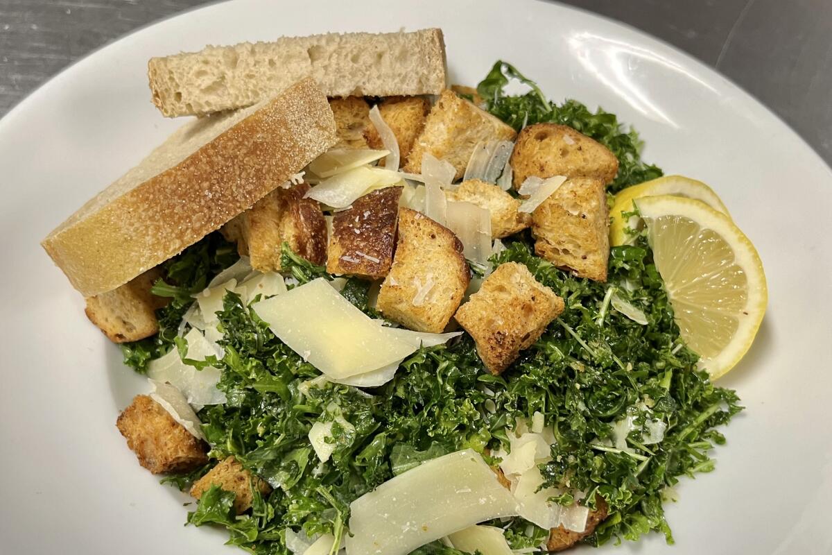 Crave Restaurant's kale Caesar salad.