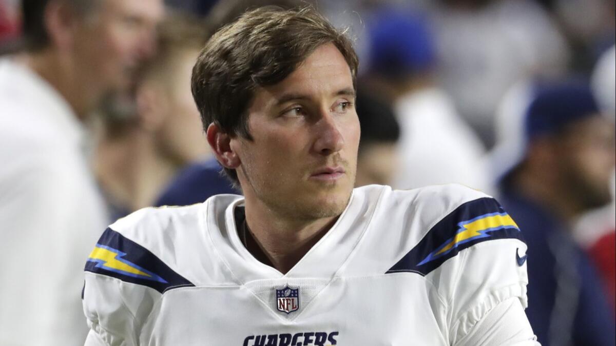 Caleb Sturgis will open the season as the Chargers' kicker.