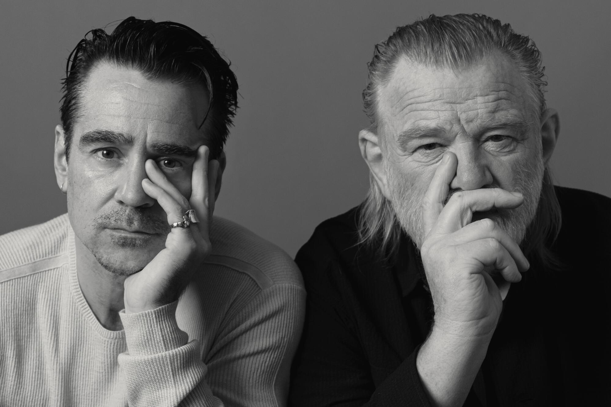 NEW YORK, NY - OCTOBER 14, 2022: Colin Farrell and Brendan Gleeson from “The Banshees of Inisherin.”