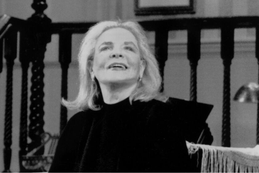 Lauren Bacall is shown in the 1999 Broadway revival of Noel Coward's "Waiting in the Wings" at the Walter Kerr Theatre in New York.