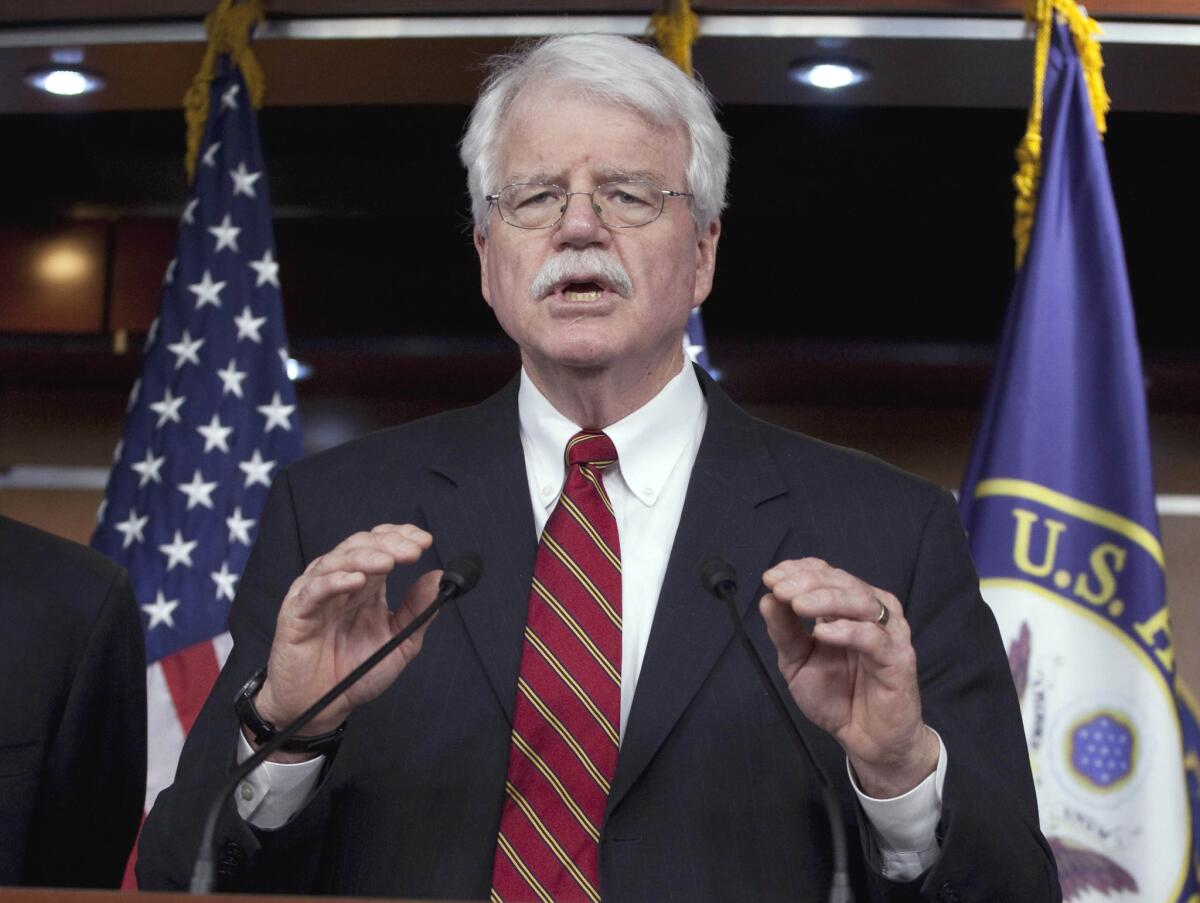 U.S. Rep. George Miller, D-Martinez, speaks during a news conference in 2011. On Monday he said he would not run for re-election.
