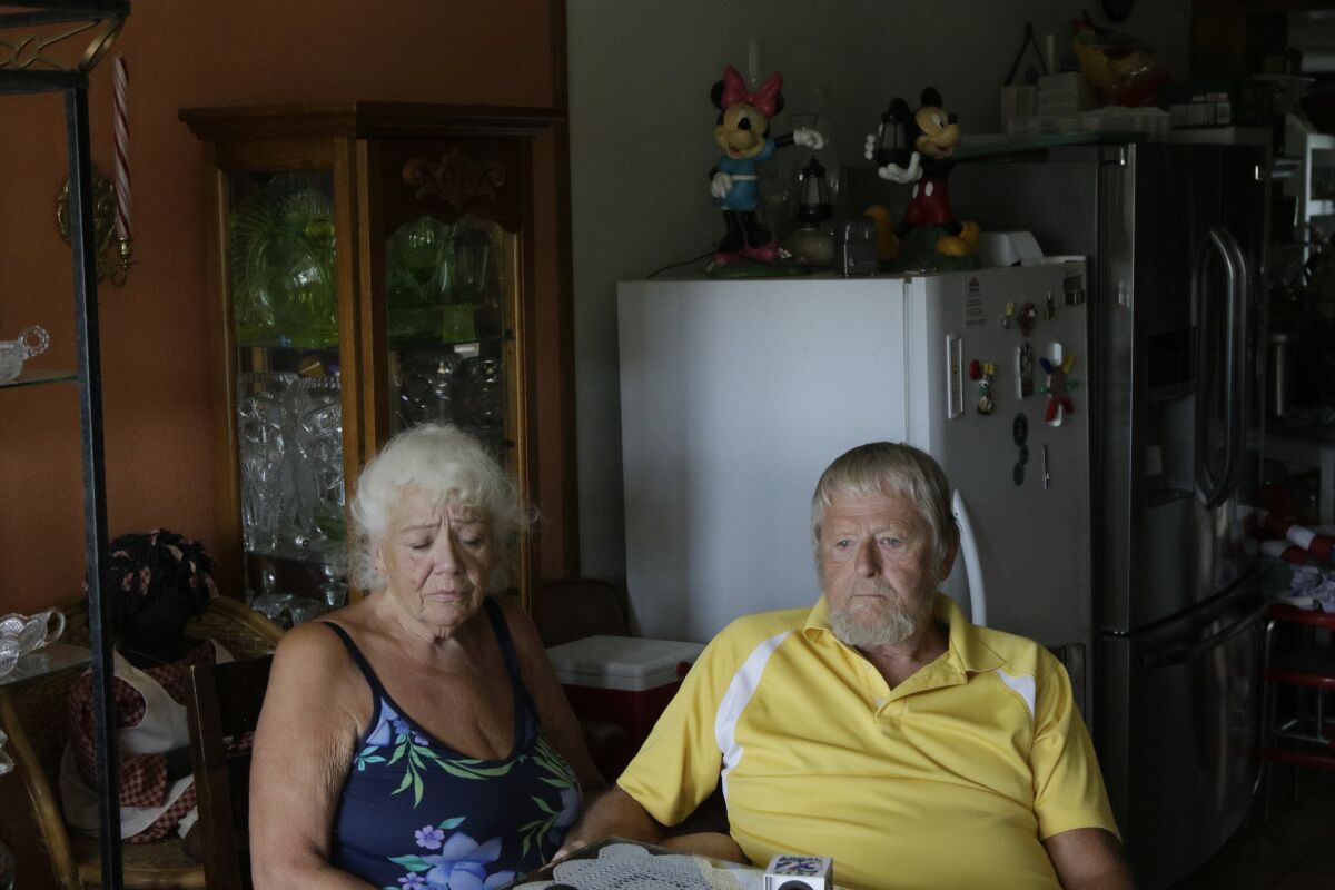 Bonnie and Terry Heaton at their home in Boca Chica Village, Texas.