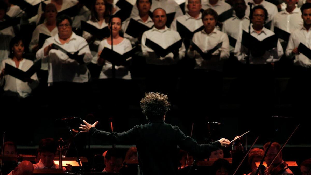 Gustavo Dudamel, the Los Angeles Philharmonic and the Los Angeles Master Chorale will perform Mozart's Requiem at the Hollywood Bowl.