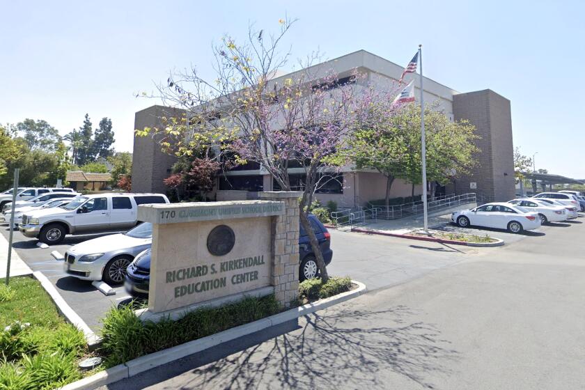Exterior of Claremont Unified School District offices.