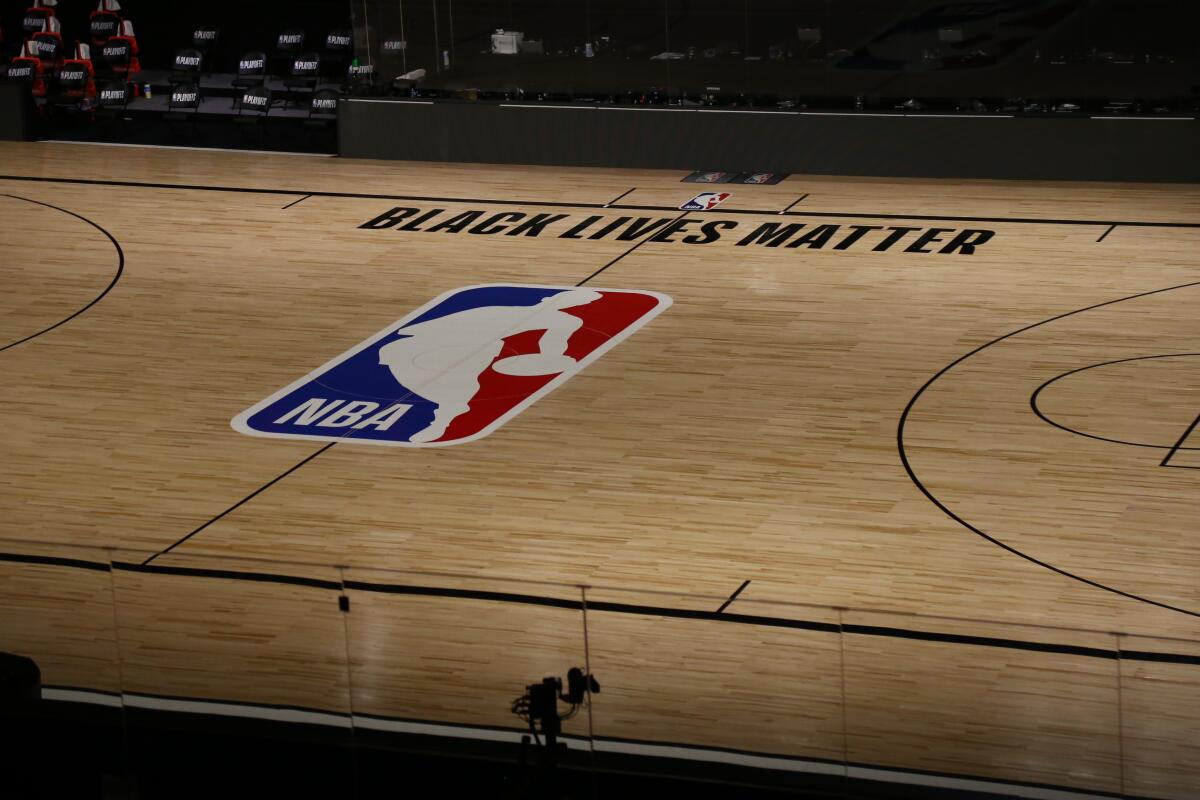 NBA playoffs court