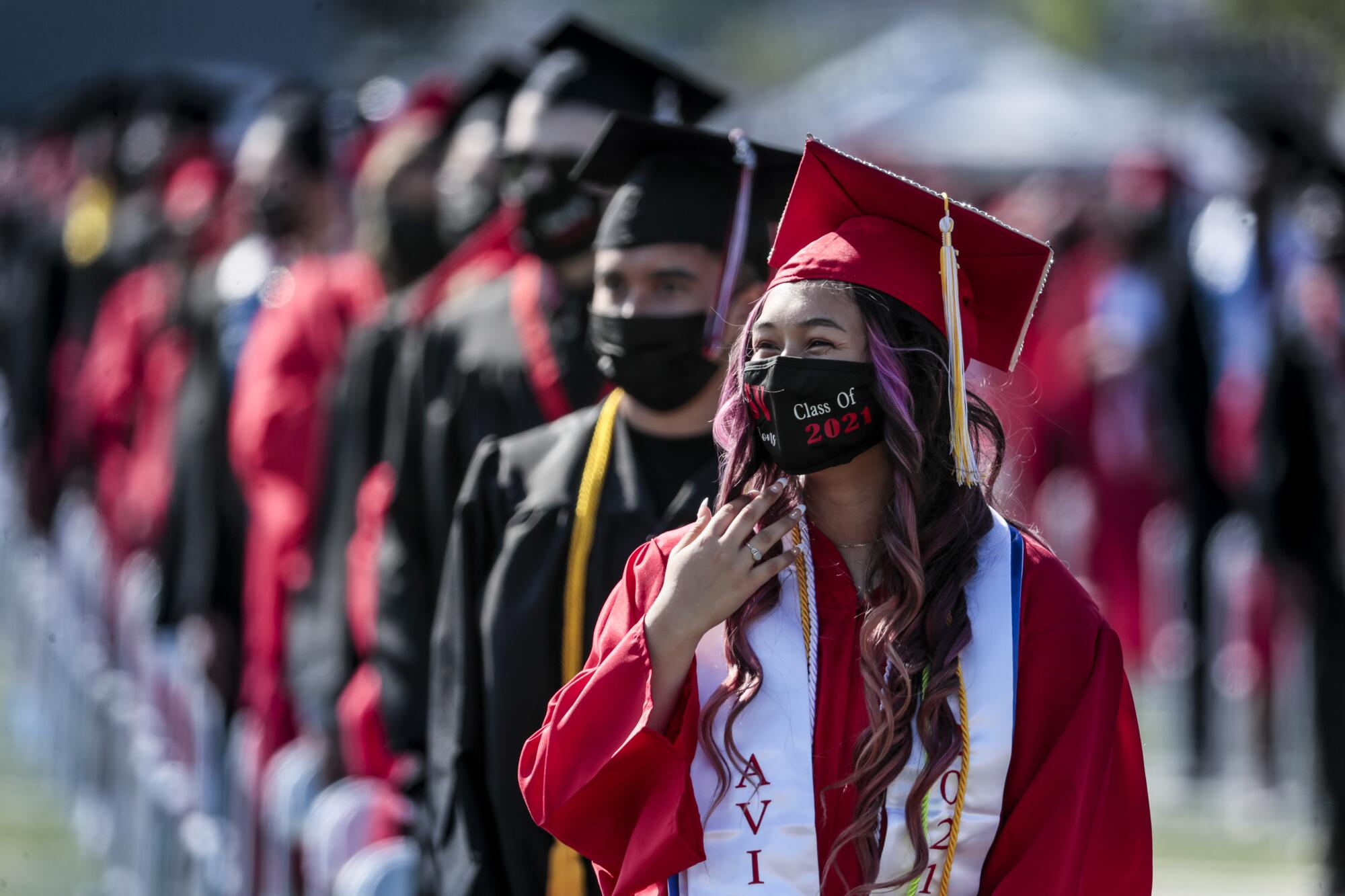 Jade Magallanes joins hundreds of  seniors for graduation  at Sierra Vista High.