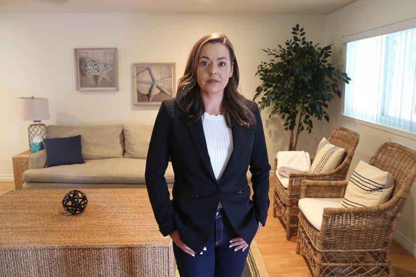 Mary Helen Beatificato, chief executive officer of NSight Psychology and Addiction, stands in one of the units she operates for patients in the Costa Mesa group home. The facility has at the center of a years long legal battle with the city, and recently had a decision in their favor in the U.S. District Court.