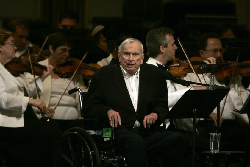 Gore Vidal at a performance of "Lincoln Portrait" at the Hollywood Bowl in 2007.
