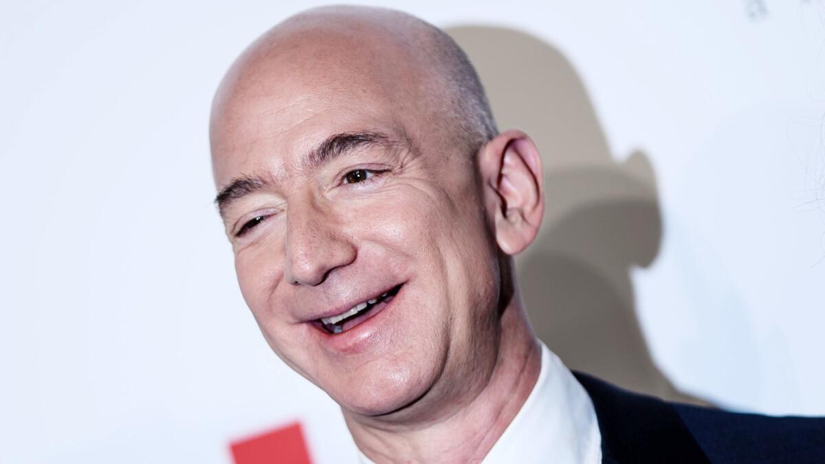 Amazon.com Inc. Chief Executive and Blue Origin founder Jeff Bezos in April.
