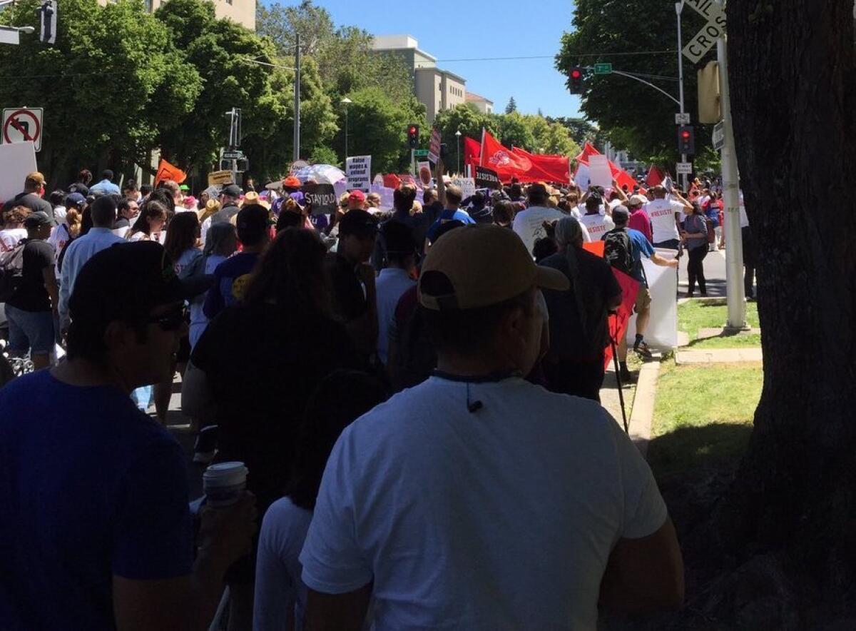 May Day march in Sacramento 2017