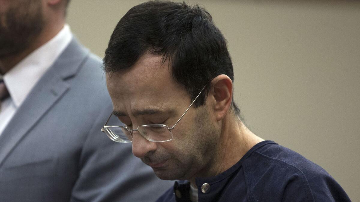 Larry Nassar was sentenced to a minimum of 40 years on Wednesday for molesting seven girls and young women.