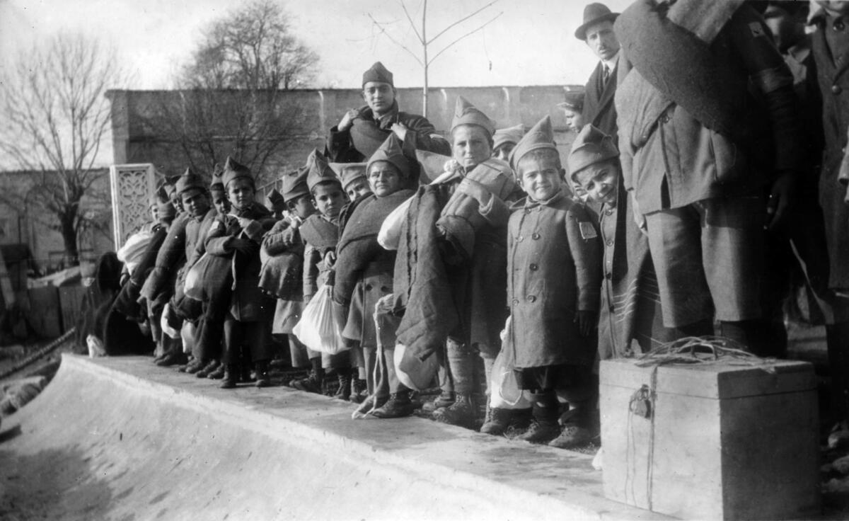 Armenian orphans deported, 1915, the year of the Armenian genocide.