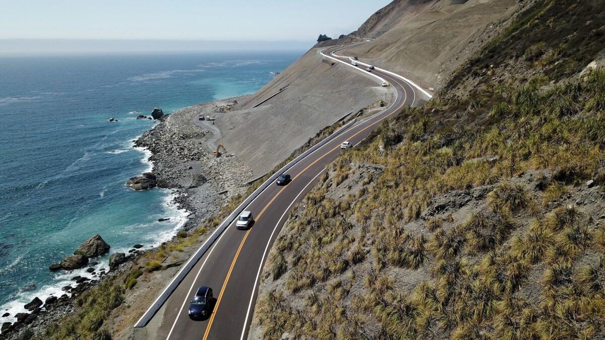The newest part of Highway 1 is the reconstructed roadway at Mud Creek along the Big Sur coast. Now, Caltrans fears heavy rains could damage the newly formed route, which reopened in July.
