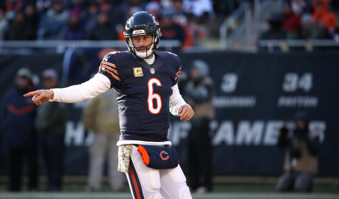 Jay Cutler against the Broncos at Soldier Field.