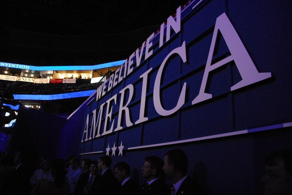 A sign at the RNC in Tampa.