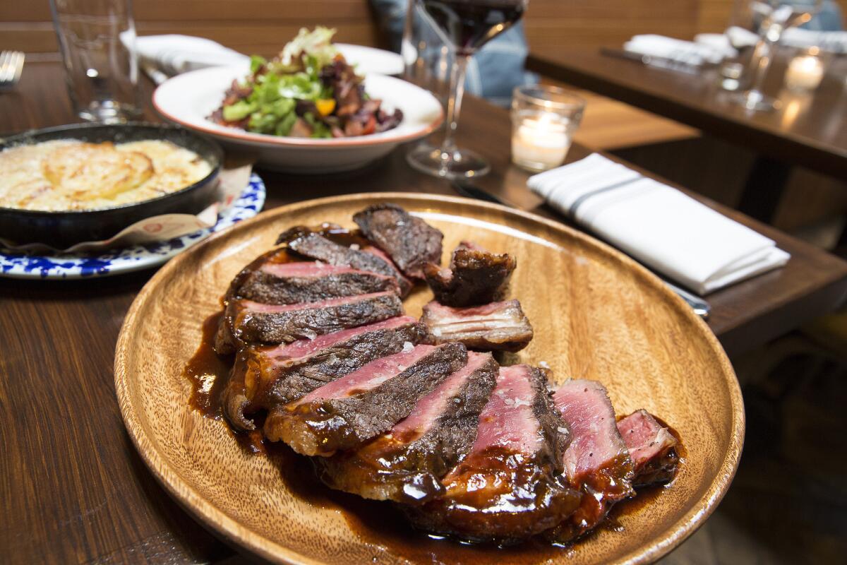 Shell steak dinner for two.