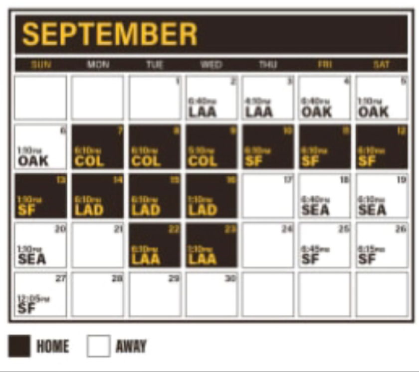 padres regular season schedule