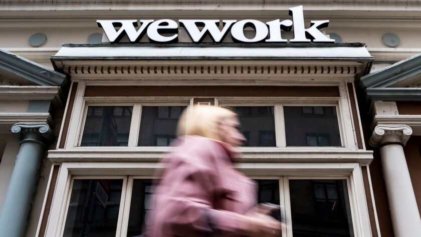A WeWork office space in New York City in May 2019. The troubled office-rentals company has been without a permanent CEO since Adam Neumann was forced to resign over a botched IPO.