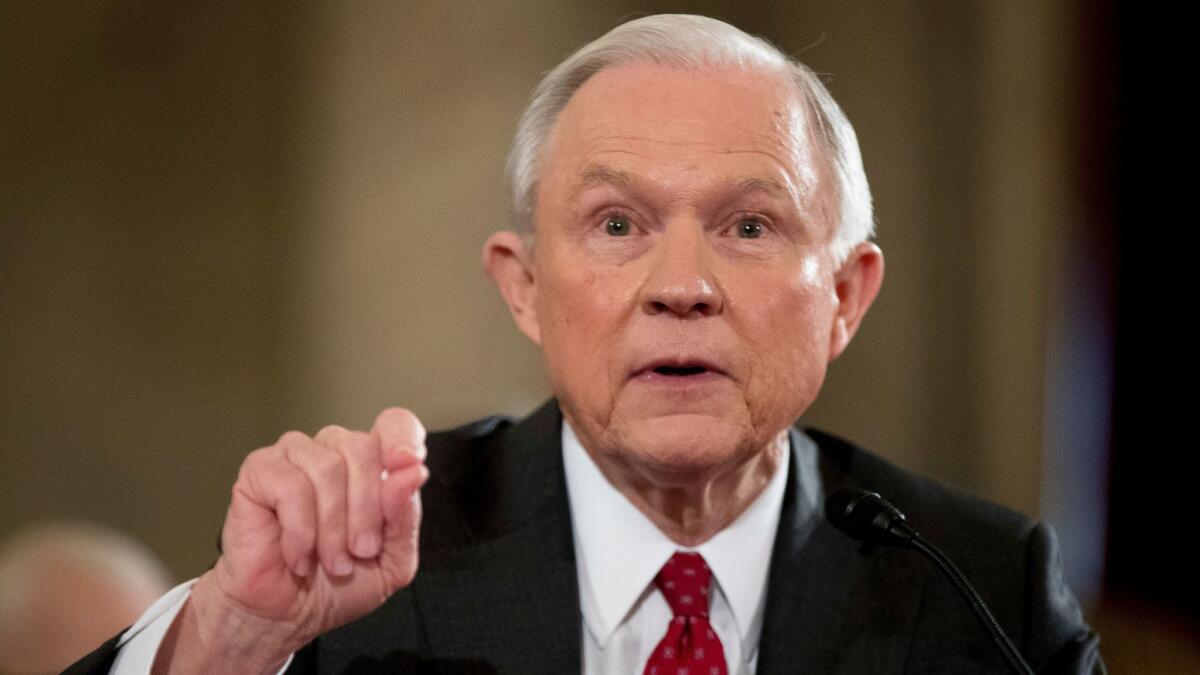 U.S. Atty. Gen. Jeff Sessions said the task force would help to better coordinate efforts to take cross-border organized crime groups "off our streets for good.”